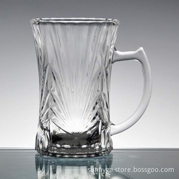Beer Mug with Decorative Pattern on Surface, 60mm Bottom, 102mm Height, 253g Weight